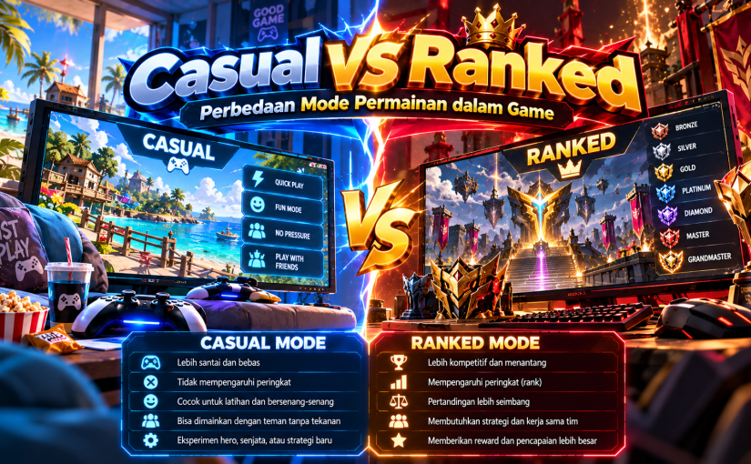 Casual vs Ranked: Mengenal Dua Mode Permainan yang Berbeda